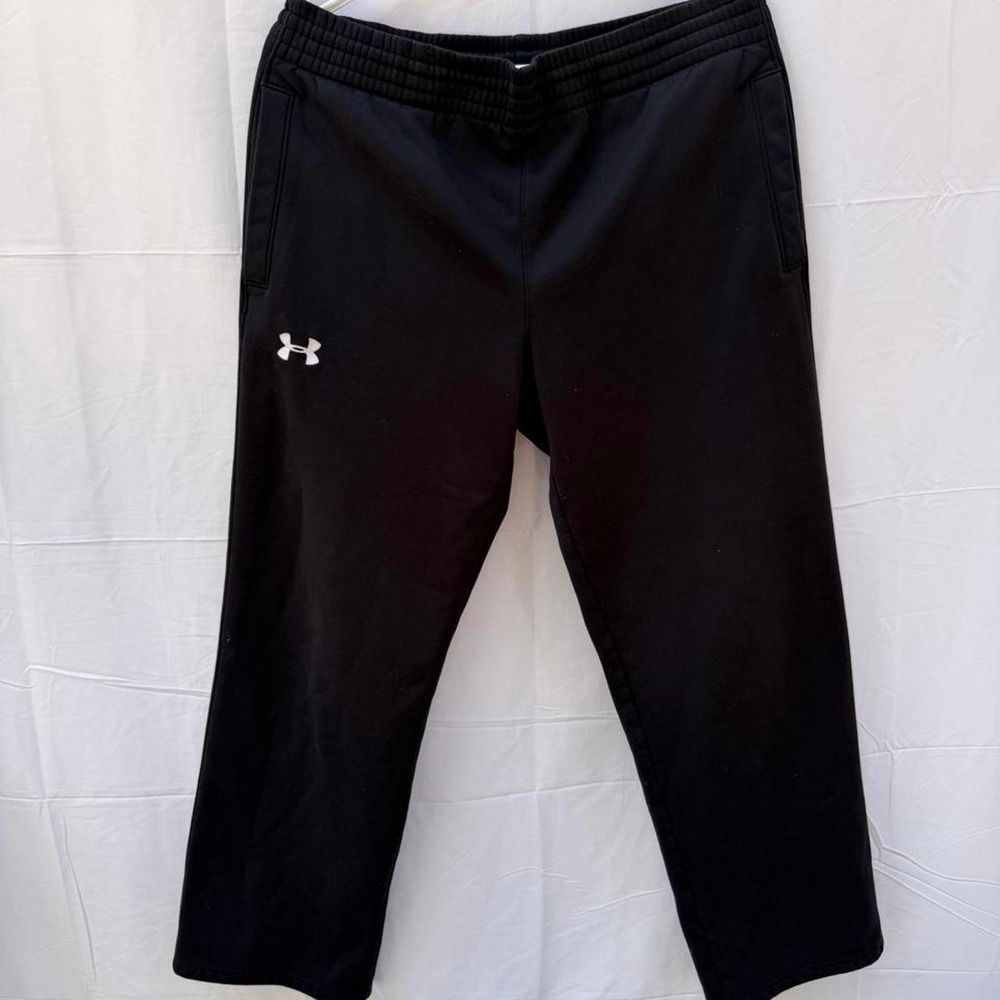 Men's Under Armour Black Straight-Leg Sweatpants Size Small